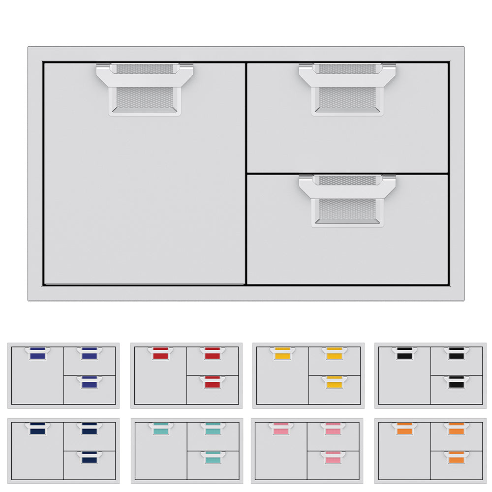 Aspire by Hestan AESDR36 Double Drawer and Storage Door Combo, 36-Inches