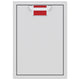 Trash storage drawer with red inner bin liners and top handle insert