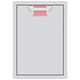 Trash storage drawer with pink-red inner bin liners and top handle insert