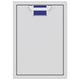 Trash storage drawer with blue inner bin liners and top handle insert