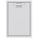 Trash storage drawer with metal frame and empty inner bin compartment