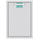 Trash storage drawer with teal inner bin liners and top handle insert