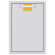 Trash storage drawer with yellow inner bin liners and top handle insert