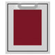 Single access door with red square panel and black trim, 18-inch frame