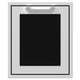 Single access door with black square panel and black trim, 18-inch frame