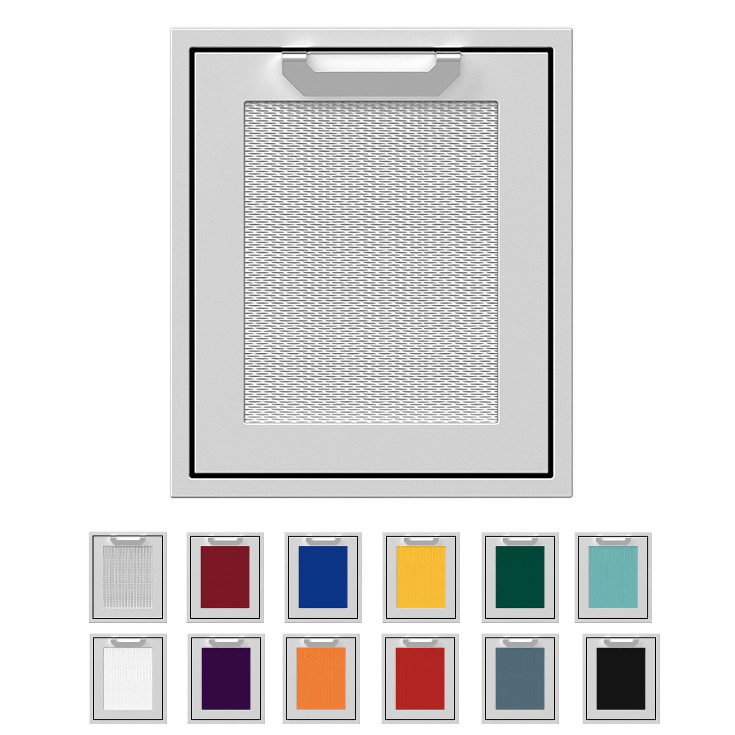 18-inch access door with white mesh panel and silver frame