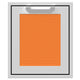 18-inch access door with orange mesh panel and silver frame