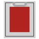 18-inch access door with red mesh panel and silver frame