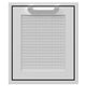 18-inch access door with light gray mesh panel and black trim