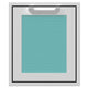 18-inch access door with teal mesh panel and silver frame