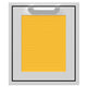 Single access door with yellow square panel and black trim, 18-inch frame