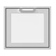 Single access door with white mesh insert in silver frame
