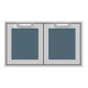 Hestan AGAD36 double access doors with two square mesh panels, blue