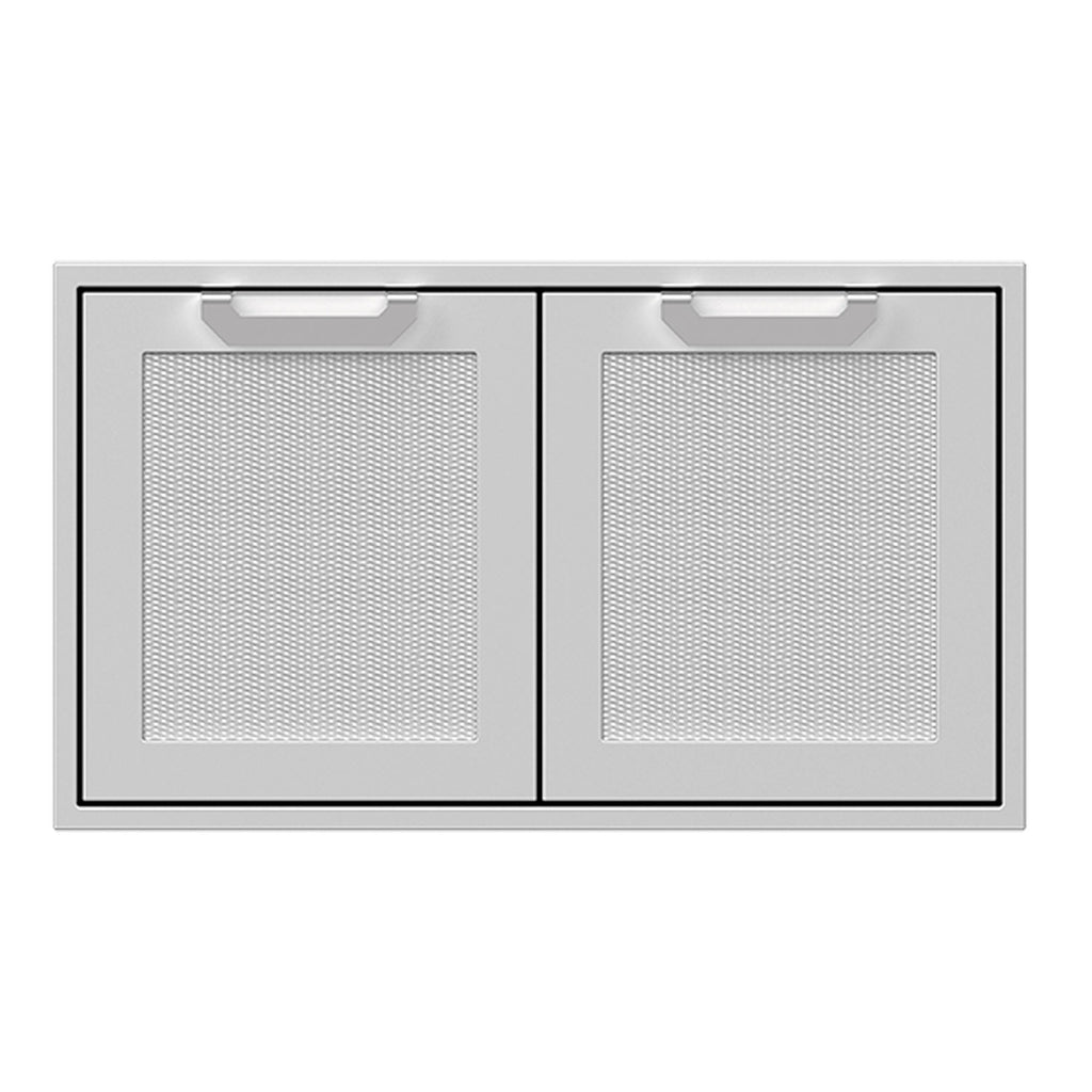 Hestan AGAD36 double access doors with two square mesh panels, light gray