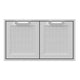 Hestan AGAD36 double access doors with two square mesh panels, light gray