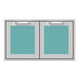 Hestan AGAD36 double access doors with two square mesh panels, teal