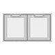 Hestan AGAD36 double access doors with two square mesh panels, white