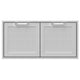 Single access door with square mesh panel, silver frame