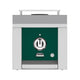 Hestan single side burner front with dark green control panel and dial knob