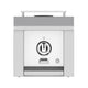 Hestan single side burner front view with central dial control and push button