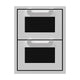 Hestan double storage drawers with dark panels
