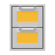 Hestan double storage drawers with yellow panels