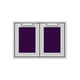 Hestan AGSD30 double storage doors with two vented mesh panels, purple color