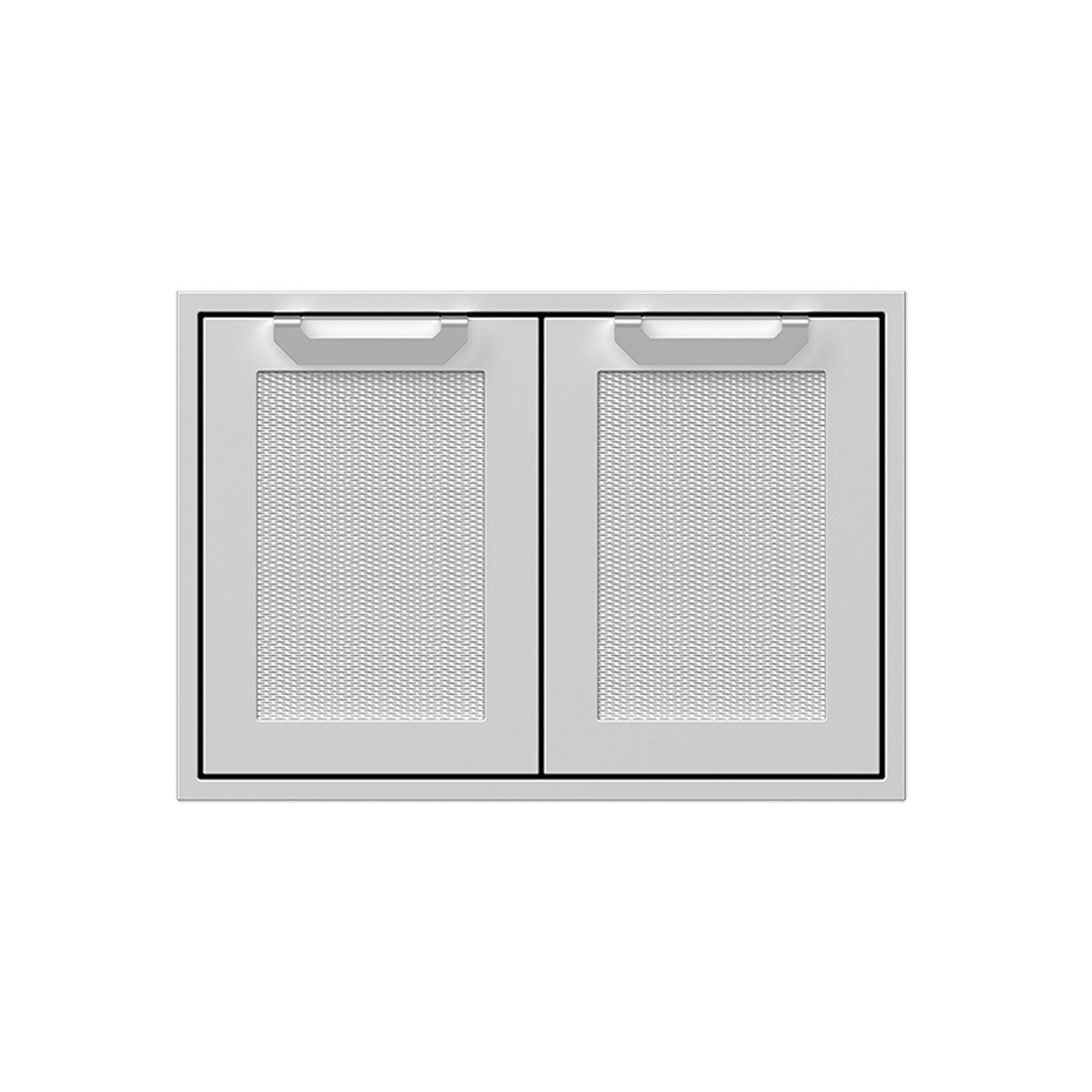 Hestan AGSD30 double storage doors with two vented mesh panels, light gray