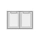 Hestan AGSD30 double storage doors with two vented mesh panels, off-white color