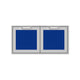 42-inch double storage doors with two square blue inserts