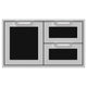 36-inch drawer storage combo with two large and two small drawers, dark