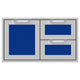 36-inch drawer storage combo with two large and two small drawers, blue