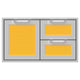36-inch drawer storage combo with two large and two small drawers, yellow