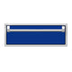 Hestan single storage drawer with dark blue front and metal handle bar