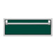 Single storage drawer front in Grove dark green with textured silver bar handle