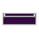 Single storage drawer front in Lush purple with textured silver bar handle