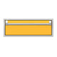 Hestan single storage drawer with yellow front and metal handle bar