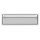Single storage drawer with light gray front panel and chrome handle rails