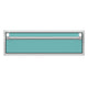 Single storage drawer with teal front panel and chrome handle rails