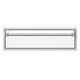 Single storage drawer with white front panel and chrome handle rails