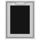 Storage drawer front with dark textured panel