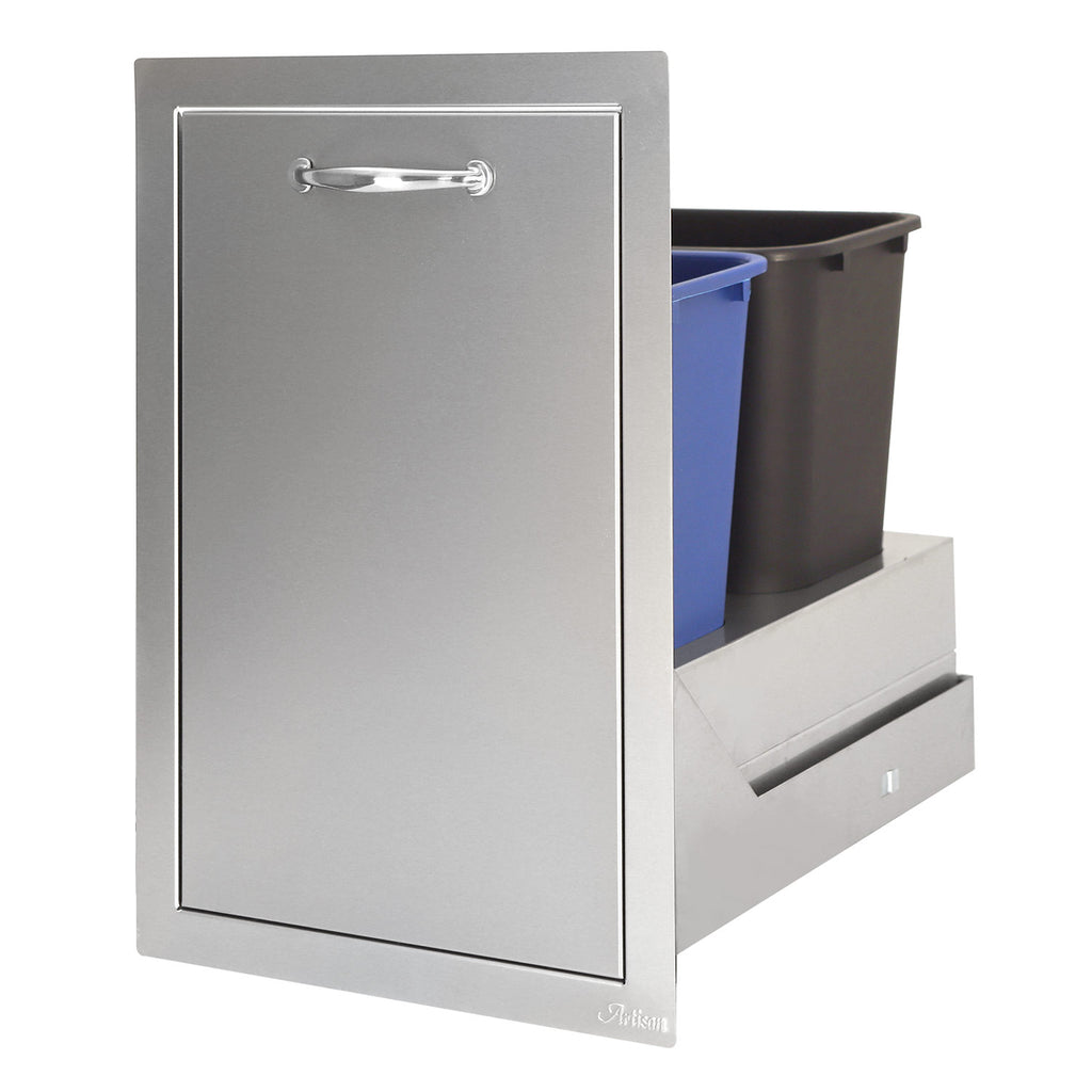 Artisan Roll-Out Double Trash Drawer, 20-Inch