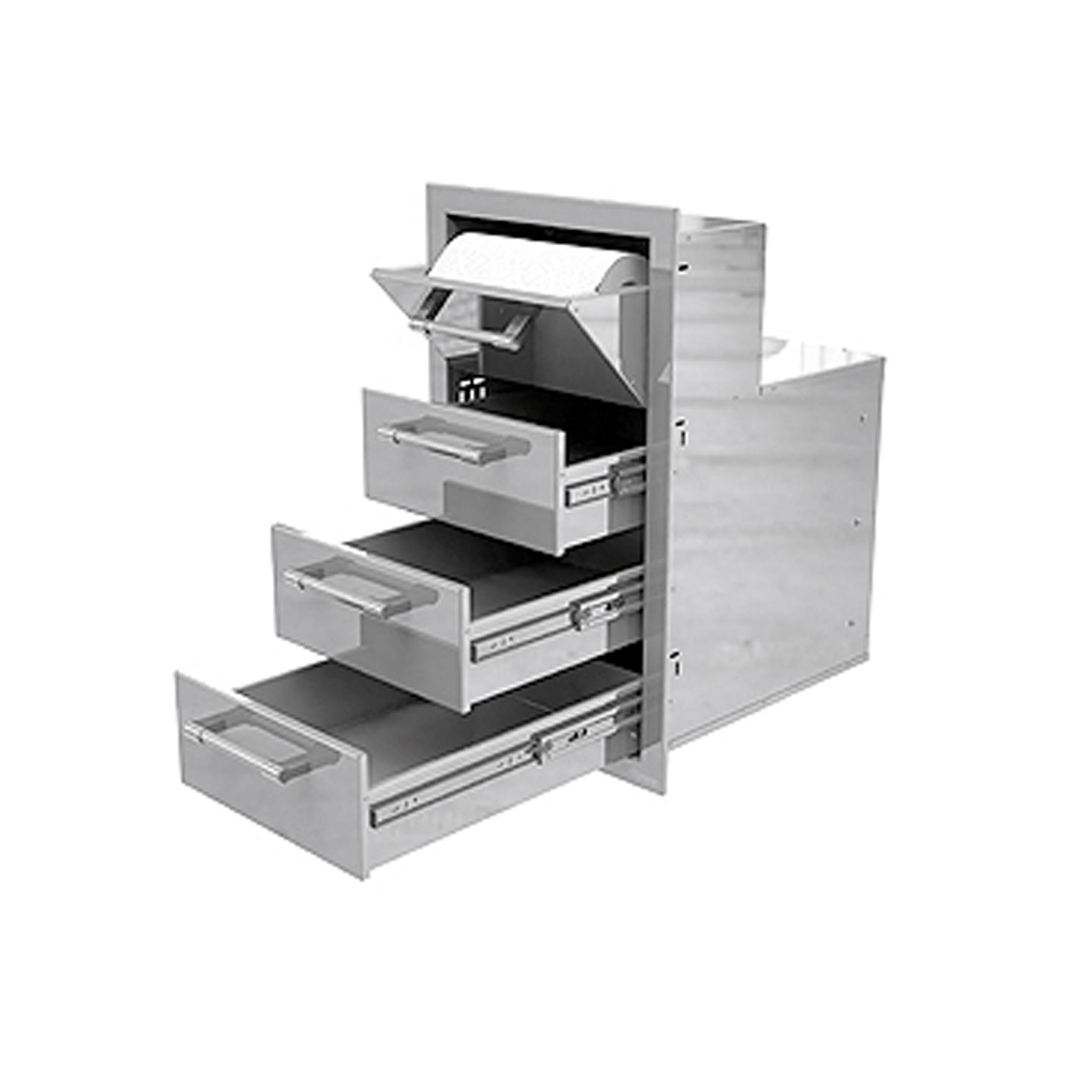 Alfresco Triple Drawer and Towel Holder Combo, 17-Inch