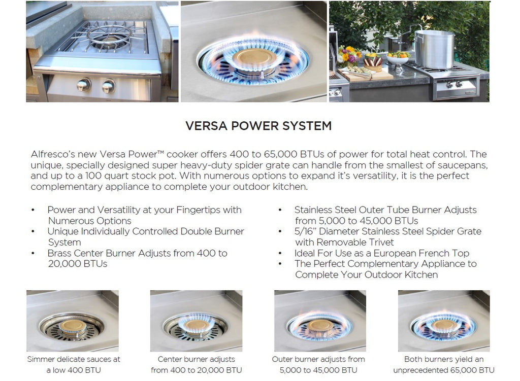 Alfresco AXEVP Versapower Cooker, 24