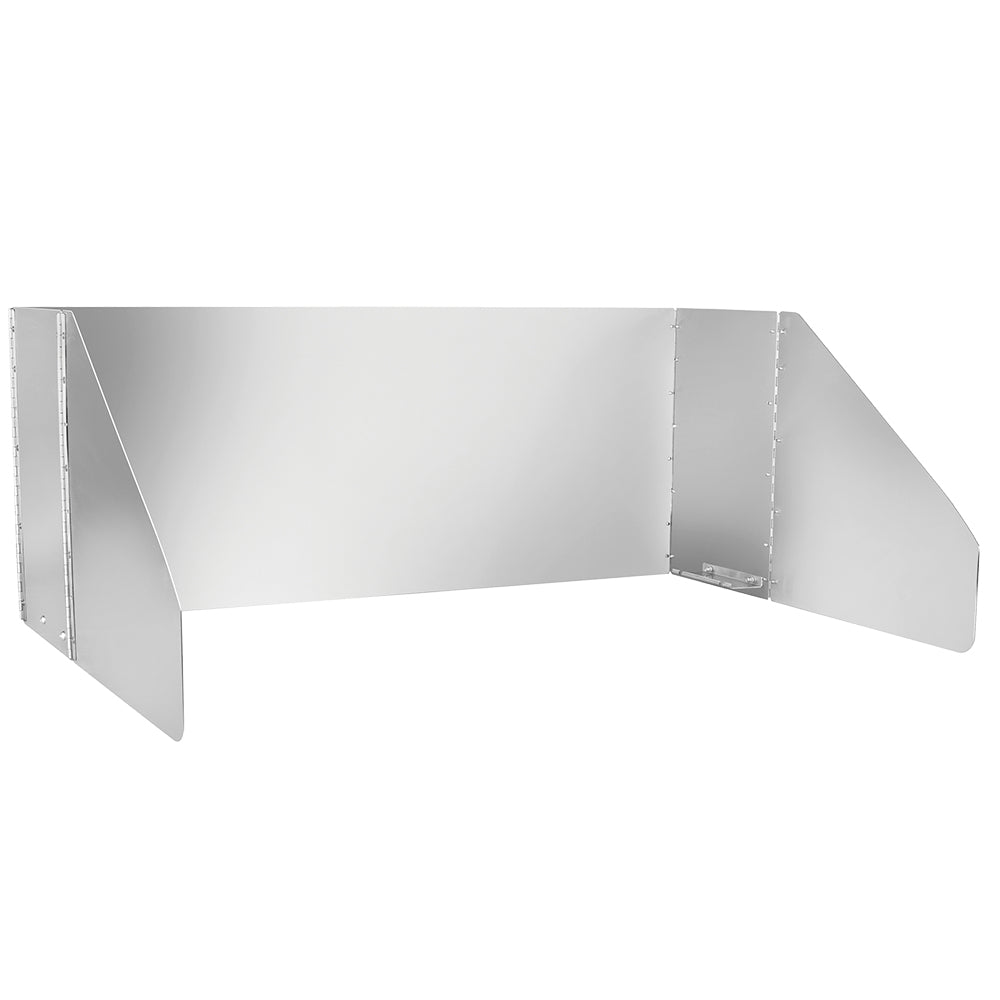 Grill windshield windscreen for 46-inch bull grill, curved metal side panels