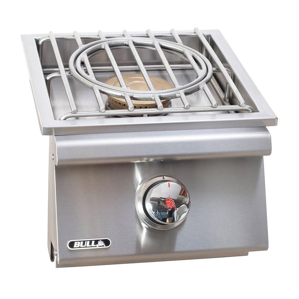 Slide-in single side burner with stainless steel grate and round control knob