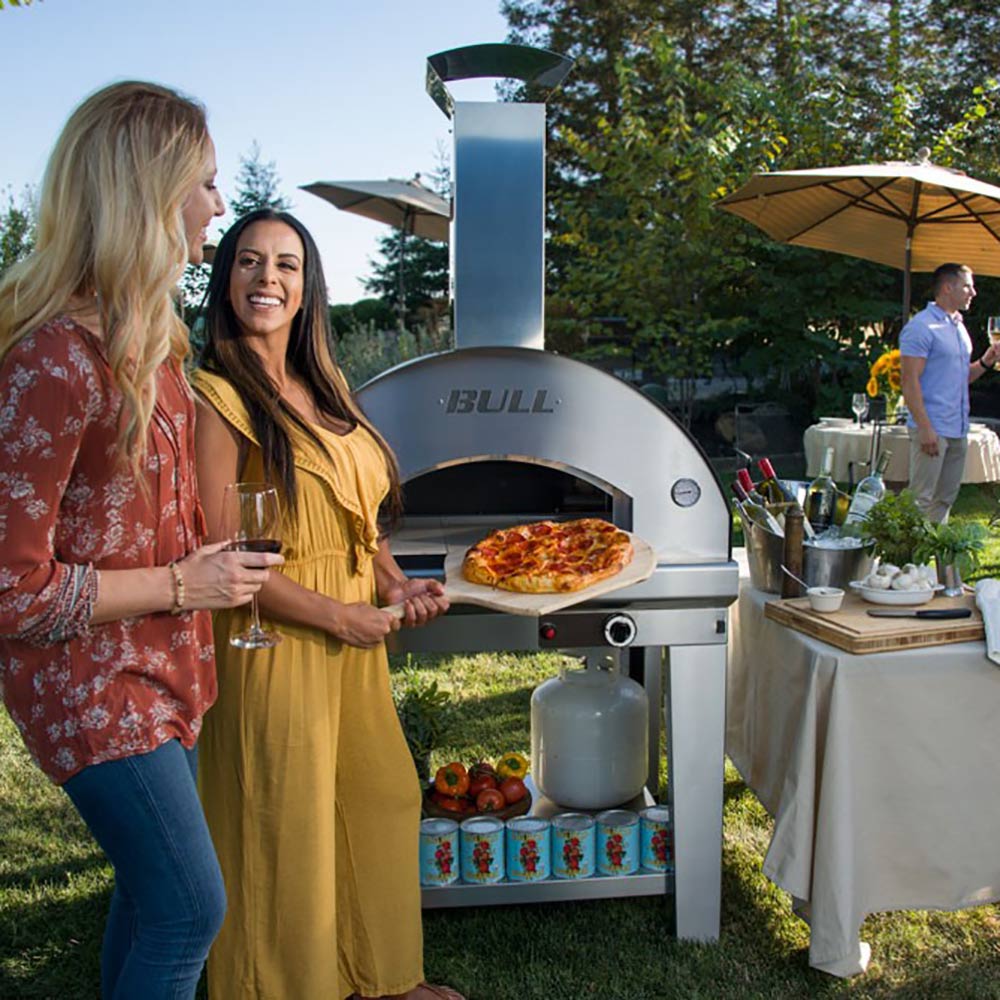 Bull BG-7765x Extra Large Gas Fired Italian Pizza Oven on Cart