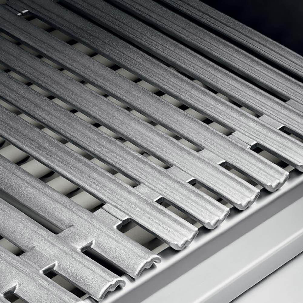 Stainless steel grill grates with parallel cooking bars