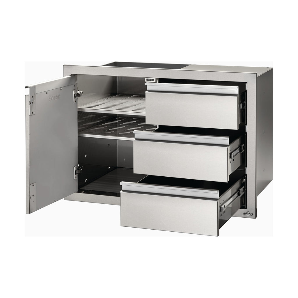 Napoleon Single Door & Triple Drawer Combo, 36x24-Inches