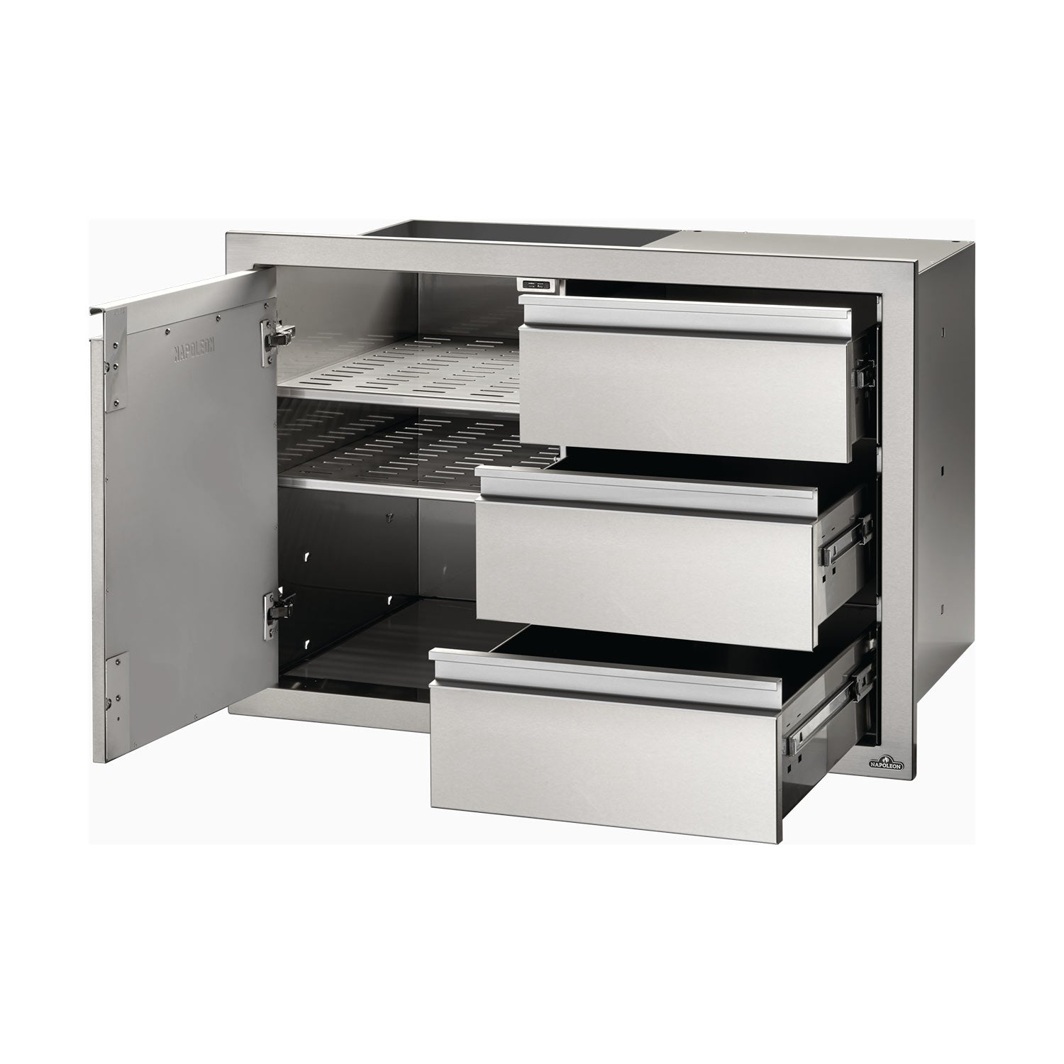 Napoleon Single Door & Triple Drawer Combo, 36x24-Inches